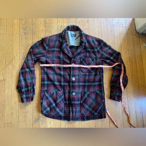 60s Vintage Pendleton Plaid Wool Shirt Jacket - Picture 9 of 9